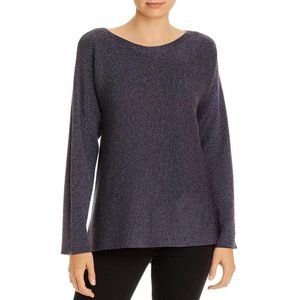 Eileen Fisher Blue Shale Metallic Sparkle Sweater